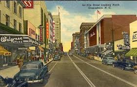 Vintage Downtown Greensboro Nc North Carolina Art Elm Street Greensboro