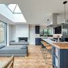 The beams and columns also help define the kitchen apart. 1