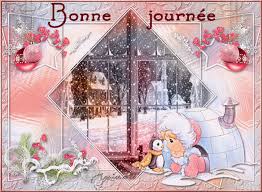 Bonne journ�e, fillette, igloo, pingouin, hiver, neige, anim� | Carte  joyeux anniversaire, Souhaiter bonne journ�e, Hiver