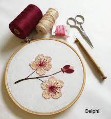 Fleurs De Cerisiers Au Crochet De Luneville Fleursdecerisier Cerisier Arbrefruitier Fruit Crochet De Luneville Fleur De Cerisier Crochet