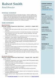 band director resume samples qwikresume