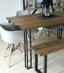 Industrial Style Dining Table And Bench Set Vintage Style Rustic 299 99 Ebay Industrial Style Dining Table Table And Bench Set Dining Table