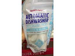 Trader Joe's Automatic Dishwasher Detergent Packs, Free & Clear, 20 Ct  Ingredients And Reviews