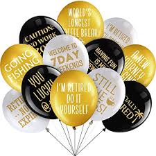 Some of our favorite finds have been online multiplayer party games the whole team can enjoy at once, such as jackbox games. Amazon Com 48 Pieces 12 Inch Happy Retirement Party Latex Balloons Decoration White Gold And Black Fun Retirement Decoration Balloons For Retirement Party Supplies Indoor Outdoor Toys Games