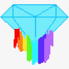 I handmake these using perler beads and silver plated jewelry findings ! Diamond Pixel Art Rainbow Minecraft