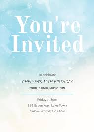 Birthday Invitation Card Template Painted Birthday Invitation Template Party Invite Template Free Printable Birthday Invitations Printable Invitation Card