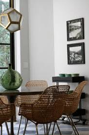 Preciously Me Blog Designer Nate Berkus Hex Light Rattan Dining Chairs Interior Home