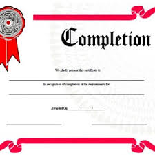 Free Printable Certificates of Completion Template Sample Vector ...