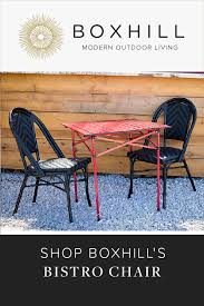 Create That Cozy Cafe Atmosphere In Your Favorite Space With Our Bistro Chair Available In Fou Outdoor Patio Set Used Outdoor Furniture Modern Outdoor Living