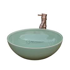 decorative round shaped green ceramic