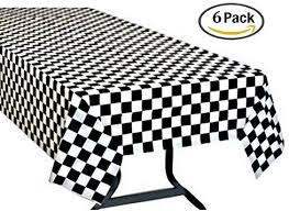 Black And White Checkered Tablecloth Walmart Amazon Com Pack Of 6 Black White Checkered Flag Table Cover Party Favor Checkered Tablecloth Di Checkered Tablecloth Black And White Tablecloth Table Covers