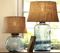 Clear Blue Nautical Lamps Let Our Personal Shoppers Help You Find The Perfect Lighting Fixture For Table Lamps Living Room Lamps Living Room Glass Table Lamp