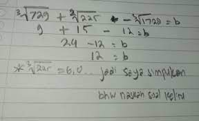 Akar pangkat 3 dari 3375. Hasil Dari 729 225 1 728 B Nilai B Adalah Brainly Co Id