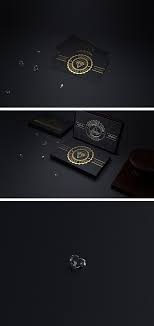Cute circular business card produced with 15 colors of letterpress and finished with painted pink. Black Gold Business Card Mock Up On Behance