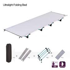 Ultralight Outdoor Portable Folding Sleeping Cot Camping Bed For Hiking New V8m9 Camping Cot Folding Beds Camping Mat
