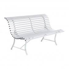 Weisse Gartenbank Fermob Bank Louisiane In Weiss Gartenbank Metall Gartenstuhle Gartenmobel