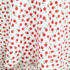White dress with small red flowers. Beautiful White Chiffon Fabric For Shirt Polyester Small Red Flower Printing Chiffon Fabric For Diy Sewing Girl Dress Skirt Fabric Aliexpress