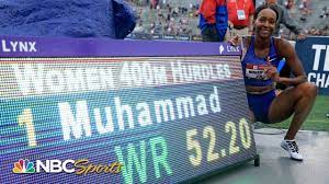 Dalilah muhammad is an american track and field athlete who specializes in the 400 meters hurdles. Dalilah Muhammad Breaks World Record In 400 Hurdles At Us Nationals Nbc Sports Youtube