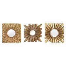 3 Piece Antique Gold Decorative Mirror Set Mirror Decor Mirror Set Decor