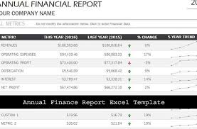 Annual Finance Report Excel Template Excel Templates Financial Financial Management