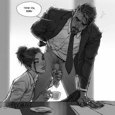 madchaxxx, 1boy1girl, 1girl1boy, black and white, boss and employee - R34  Vault