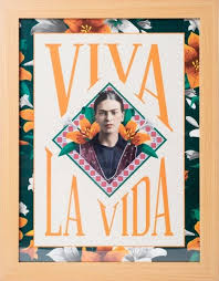Customize your frida kahlo print with hundreds of different frames and mats, if desired. Frida Kahlo Viva La Vida Framed Poster Buy At Europosters
