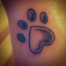 Paw print & heart tattoos. Looking For A Paw Print Tattoo Tattoos Beautiful