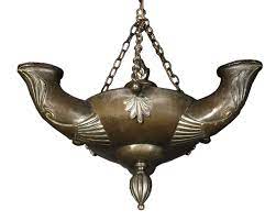 E12, 5* 40 w ( bulb not included). Antique Bronze Ceiling Light 19th Century Ref 86140