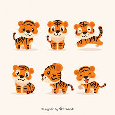 The illustration is available for download in high resolution quality up to 5452x5617 and in eps file format. Ensemble De Tigre Mignon Cute Tigers Tiger Illustration Cartoon Tiger