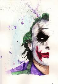 Joker Dc Batman Comic Watercolor Art Print Decor Paint Impresion Acuarela Joker Painting Joker Art Watercolor Art Prints