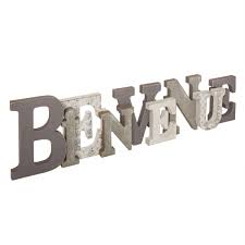 Mot A Poser Bienvenue Atmosphera Console Blanc Decoration Murale