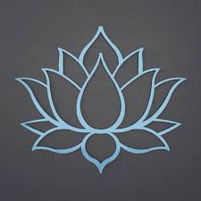 Arte Della Parete In Metallo 3d Lotus Flower Rifinita In Blu Pastello Trasparente La Perfezi L Lotus Flower Art Lotus Flower Drawing Lotus Flower Painting