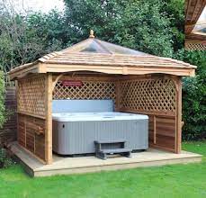 10 hot tub enclosure winter ideas that you have to build at home. Great Hot Tub Upgrades Spa Hot Tub Umbrella And Gazebo S Hot Tub Gazebo Hot Tub Landscaping Hot Tub Garden
