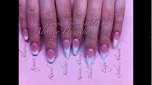 nail shape chart acrylic nail lengths nail shapes 2019 chart