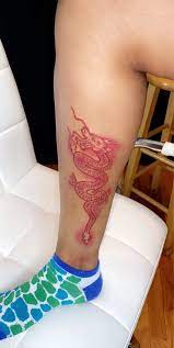 Dragon Tattoo Dragon Tattoo Leg Red Ink Tattoos Dragon Tattoo For Women