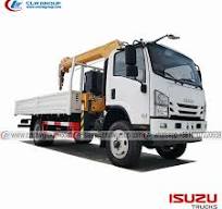 Isuzu npr 4x4 boom crane truck with 5 ton crane