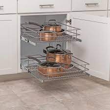 Depending on what type of cook or chef you are, you will want to consider how to customize your drawers to fit your needs and purpose accordingly. Simply Put 20 5 In W X 14 6875 In H 2 Tier Pull Out Metal Soft Close Baskets Organizers In The Cabinet Organizers Department At Lowes Com