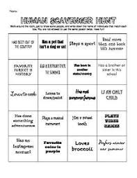 Ice Breaker Human Scavenger Hunt High School Activities School Team Building High School First Day