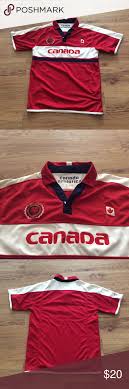 On the back, the jersey numbers have the canada soccer logo embedded. Vintage Canada Soccer Jersey Canada Soccer Soccer Jersey Athletic Shirts