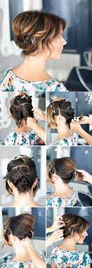 Great Step By Step Tutorial For Short Hair Haruppsattning For Kort Har Kort Har Brollopsfrisyr Kort Har