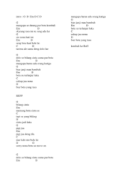 Chord Lagu Ambon