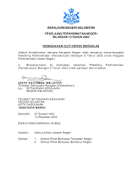 • cuti tanpa rekod selama 7 hari untuk suami. Http Kelantan Jksm Gov My Jksn Downloadjksnk Pekeliling132002 Pdf