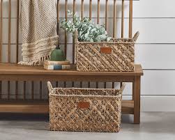 Magnolia Home Water Hyacinth Seagrass Hazel Baskets Water Hyacinth Magnolia Homes Decor