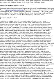Check spelling or type a new query. Getting Start Play Dead Comedy Murder Mystery Plays And Scripts Ebook Pdf Free Download
