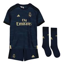 2019 2020 Real Madrid Adidas Away Full Kit Kids