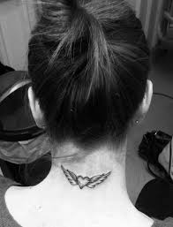 Heart With Wings Neck Tattoo Wing Neck Tattoo Heart With Wings Tattoo Neck Tattoo