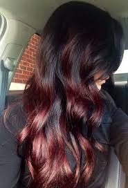 Black And Red Ombre Hair Dark Red Ombre Hair On Black Beautiful Hair Haarschnitt Ombre Haare Mittellange Haare