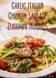 Italian Chicken Sausage Zucchini Noodle One Pot Meal Ashlee Marie Zucchini Spring Chicken Sausage Recipes Italian Chicken Sausage Zucchini Noodle Recipes