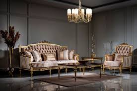 Freesnooze faux leather living room sofas 3 piece set, pu dark grey. Casa Padrino Luxury Baroque Living Room Set Pink White Gold 2 Sofas 2 Armchairs 1 Coffee Table Magnificent Living Room Furniture In Baroque Style