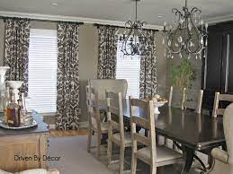 Before & after | dining room drapery project. White Wall Grey And White Curtains Example Of A Dining Room With Gray Walls And Black And Whit Dining Room Curtains Grey Dining Room Curtains For Grey Walls